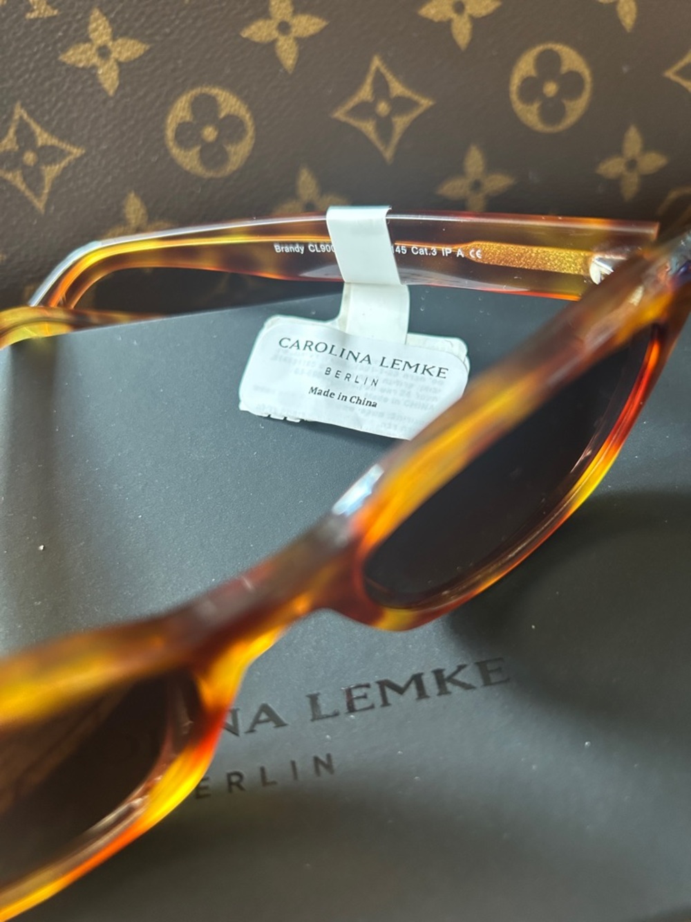 Carolina Lemke Brandy Tortoiseshell Cat‎ Eye Sunglasses - Picture 4 of 8